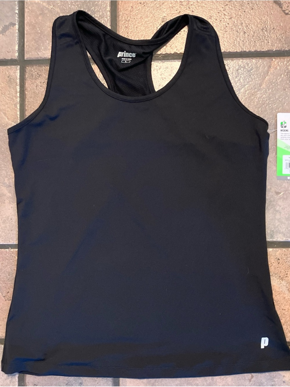 Prince Black Racerback Performance Tank Top